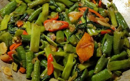 Sayur Kangkung Cah Kacang Panjang
