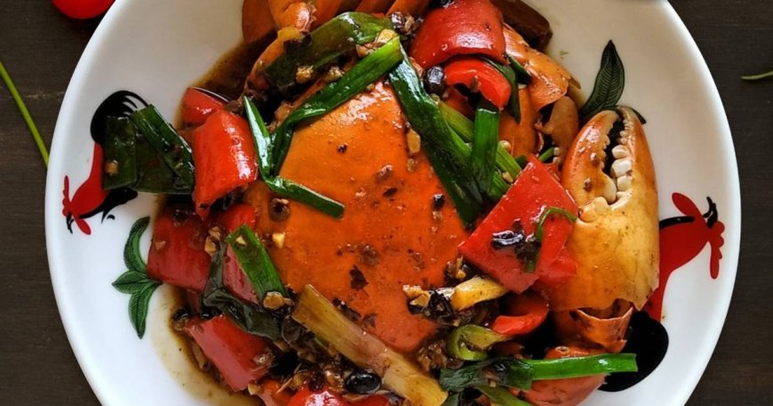 Kepiting Tumis Daun Bawang