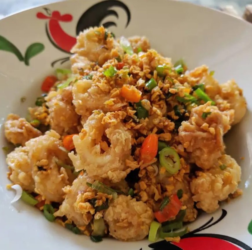 Cumi Goreng Tepung Sambal Hijau