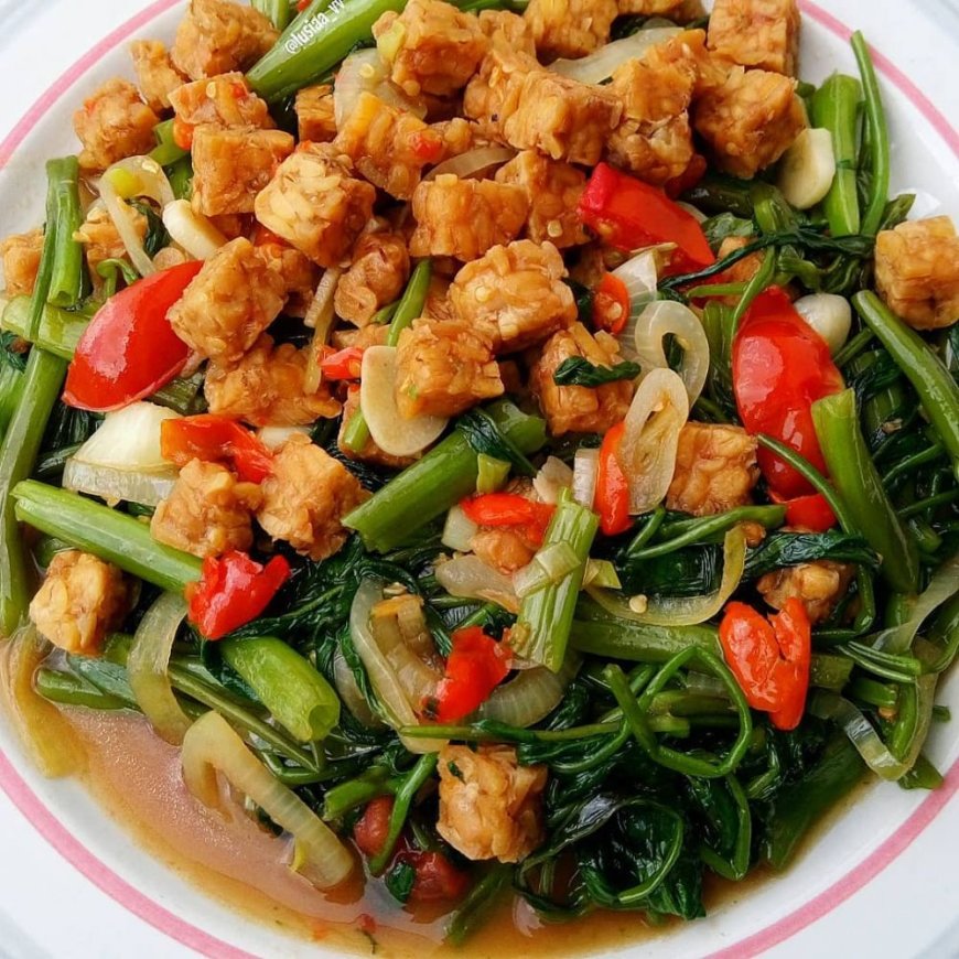 Sayur Kangkung Tumis Tempe