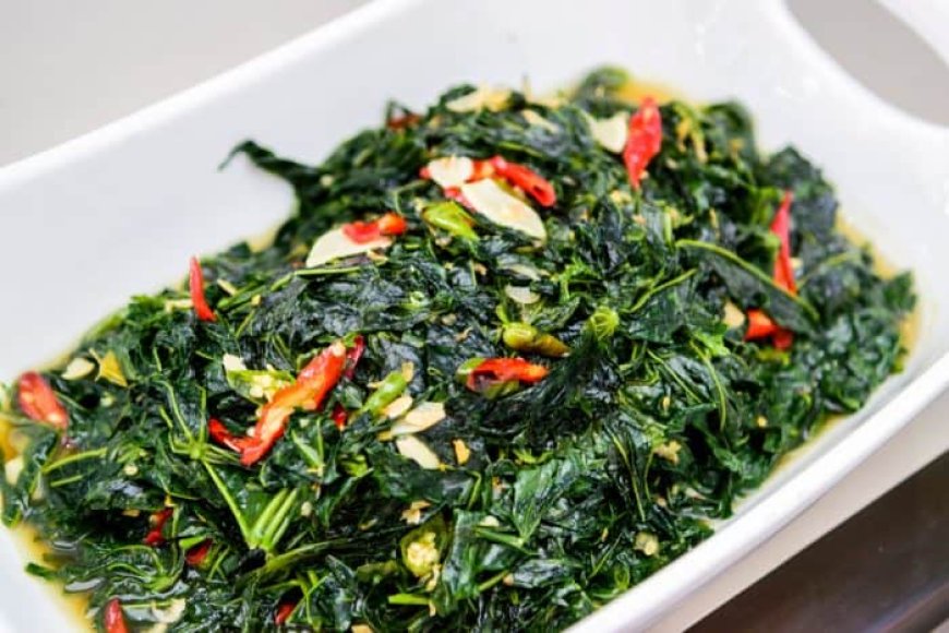 Lele Tumis Daun Singkong