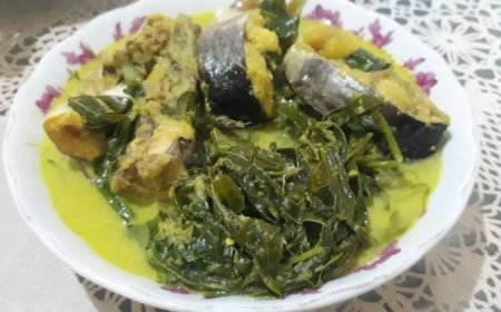 Ikan Patin Masak Daun Singkong