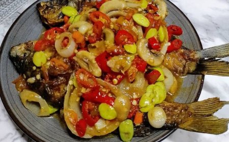 Ikan Mas Tumis Jamur