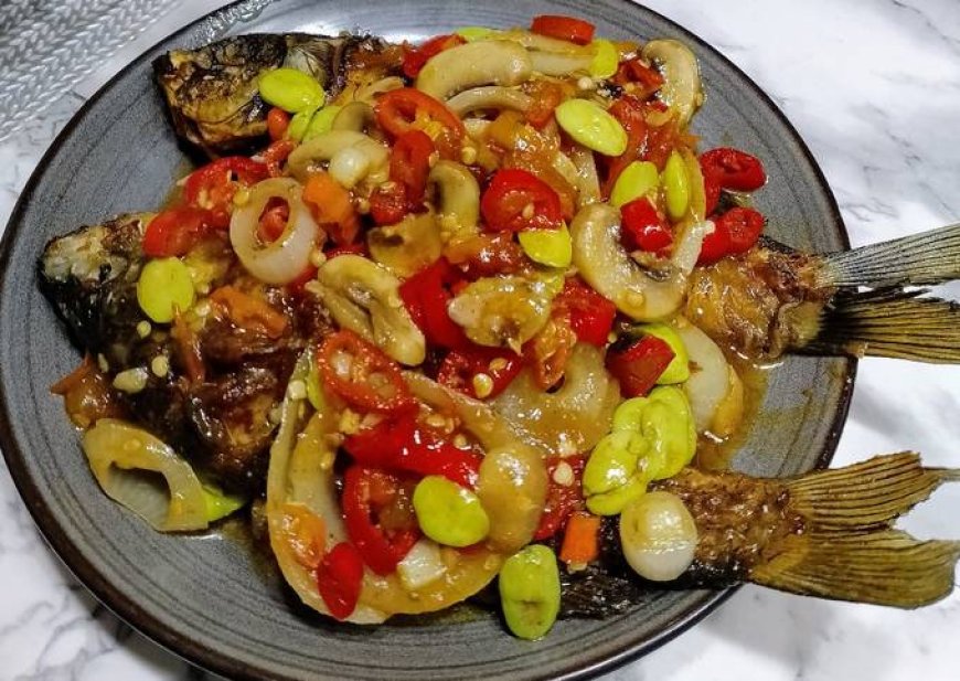 Ikan Mas Tumis Jamur