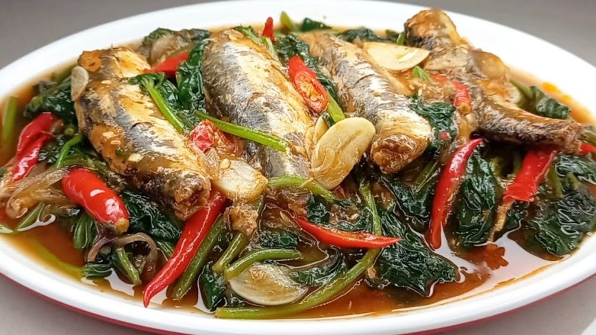 Sarden Tumis Daun Singkong