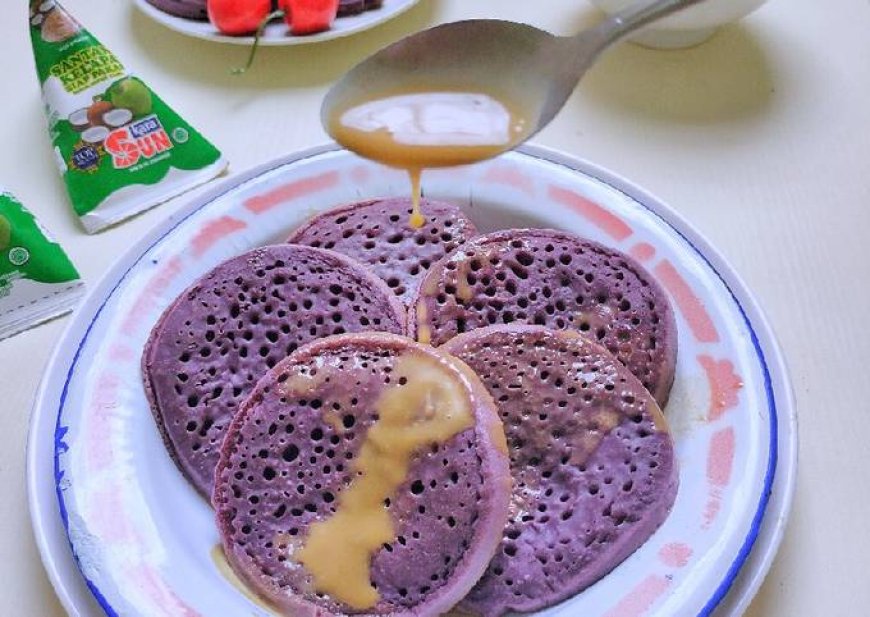 Kue serabi ubi jalar