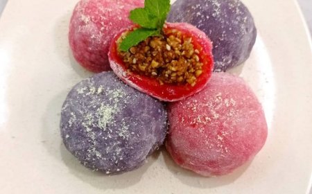 Mochi kacang merah ubi ungu