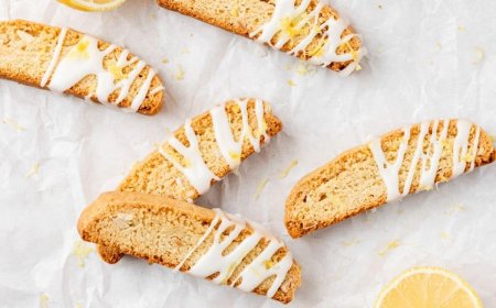 Biscotti lemon dan almond