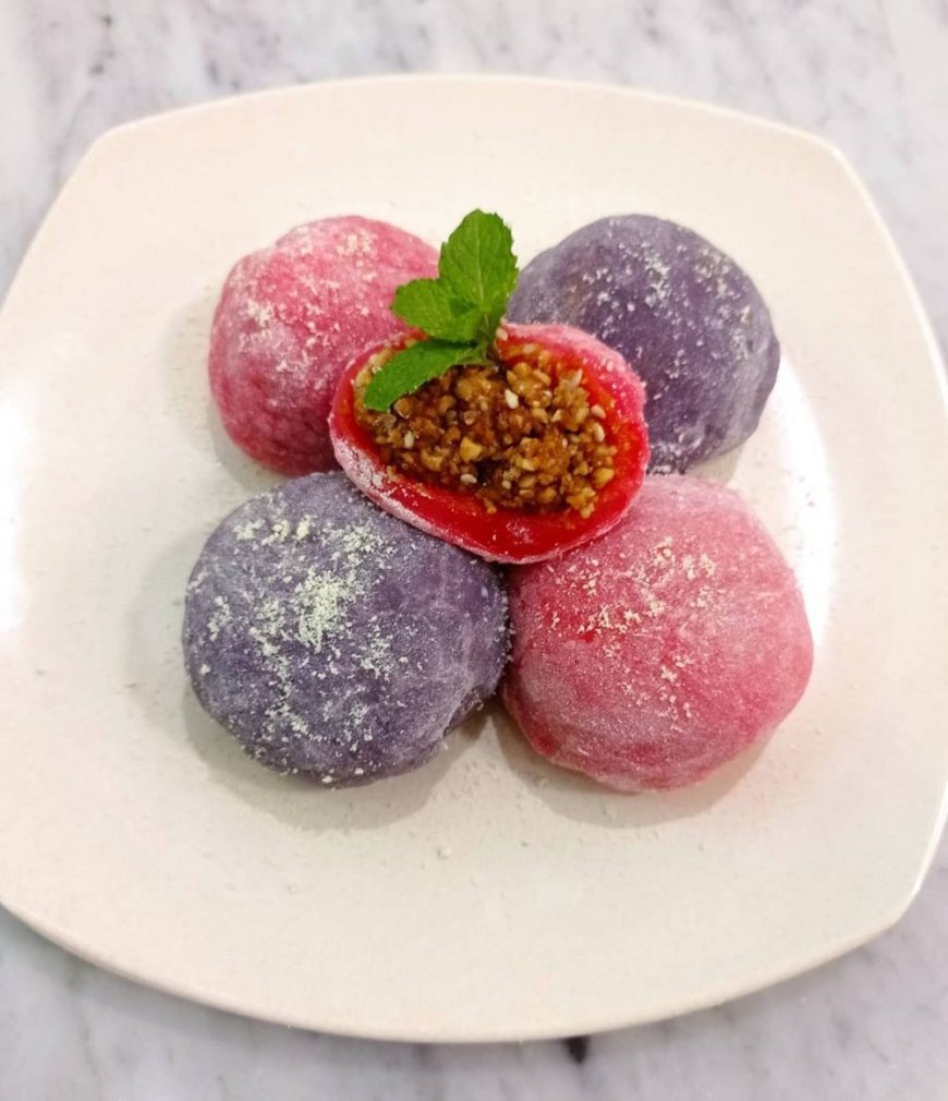 Mochi kacang merah ubi ungu
