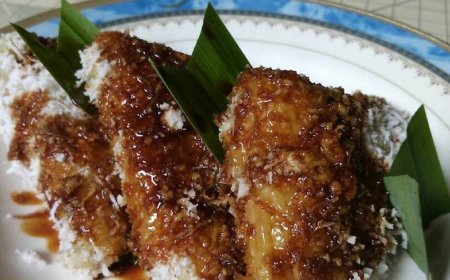 Kue Lupis Ketan Coklat