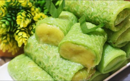 Kue Dadar Gulung Kelapa Muda Durian