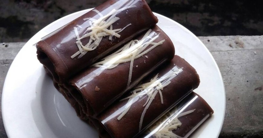 Kue Dadar Gulung Keju Cokelat