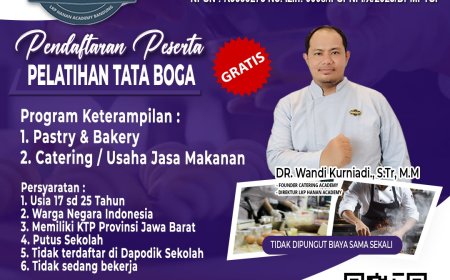 GRATIS! Pelatihan Tata Boga Bandung 2024