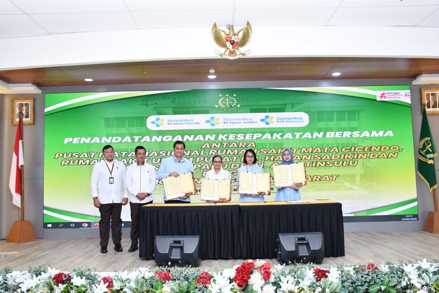 Penandatanganan Perpanjangan Kesepakatan Bersama Kejati Jabar Dengan R.S. Mata Cicendo, R.S. Hasan Sadikin, Dan R.S. Paru Rotinsulu