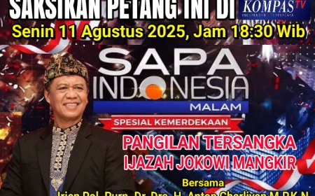 Irjen Pol (Purn) Anton Charliyan Jadi Narasumber Sapa Indonesia Malam Edisi Kemerdekaan