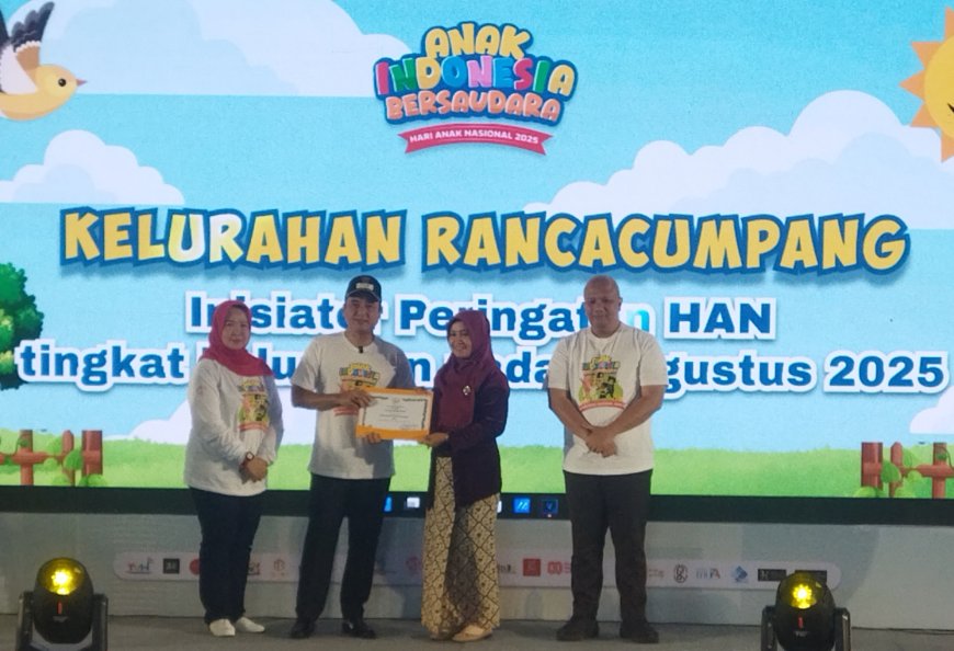 Kelurahan Rancanumpang Raih Piagam Ucapan Terima Kasih dari Wali Kota Bandung sebagai Inisiator HAN 2025