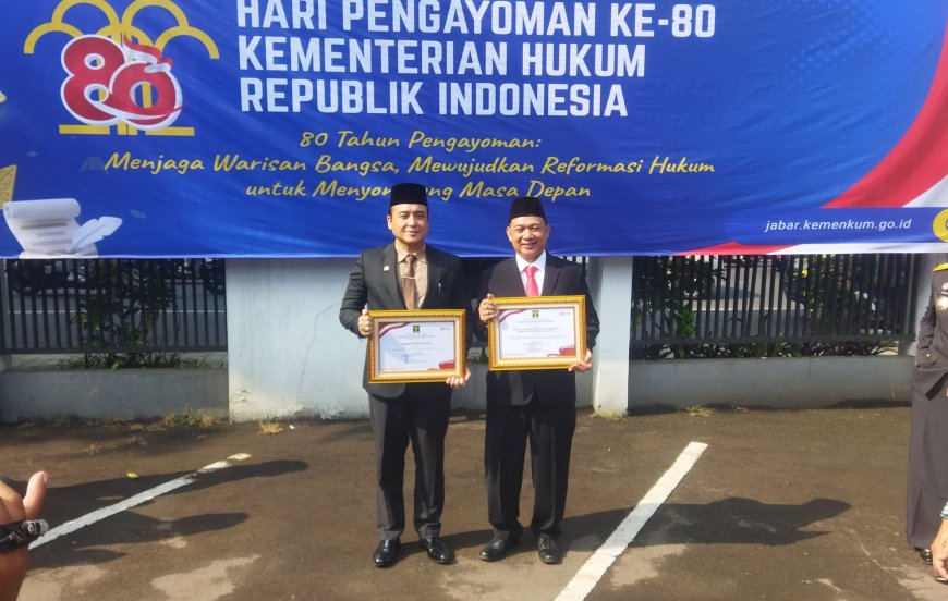 Paguyuban Lurah se-Kota Bandung Raih Piagam Penghargaan Mitra Kerja dari Kemenkum RI