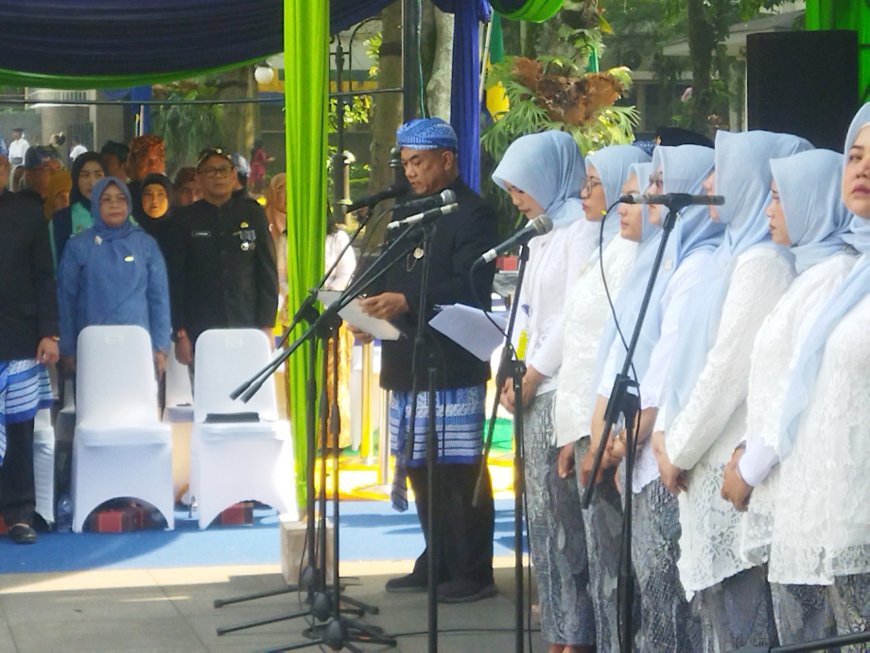 Kepala Dinas Kesehatan Jadi Pembaca Pancasila pada Upacara Hari Jadi Kota Bandung ke-215