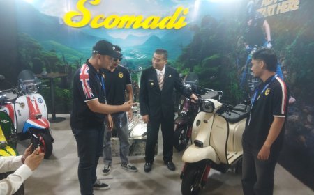 SCOMADI Hadir Meriah di GIIAS Bandung 2025, Tampilkan Skuter Klasik Modern dan Disambangi Wakil Gubernur Jabar
