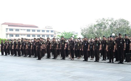 Kejati Jabar Gelar Apel Gabungan Bersama Kejari Se-Jabar