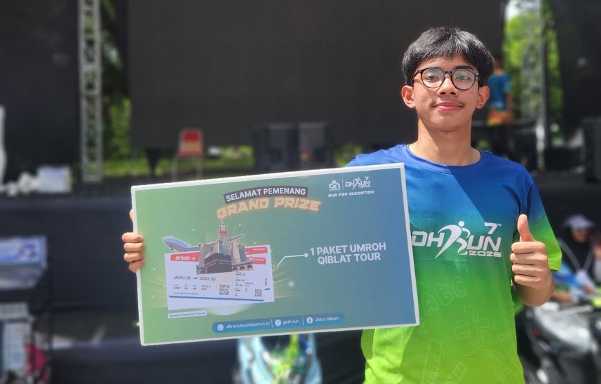 Rafazdi Qolbi Gunadi Raih Hadiah Umroh Gratis di DH Run 2026, Kado Istimewa HUT ke-60 Darul Hikam