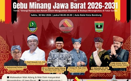Siap Digelar, Pengukuhan DPD Gebu Minang Jawa Barat Periode 2026-2031 Usung Sinergi Ekonomi dan Budaya