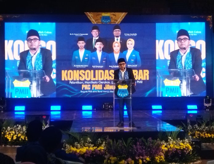 H. Acep Jamaludin Bakar Semangat Ribuan Kader di Konsolidasi Akbar PKC PMII Jawa Barat