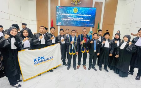 Resmi Disumpah di PT Bandung, Advokat Baru KPN Berdaulat Siap Mengabdi dengan Profesionalisme dan Hati Nurani
