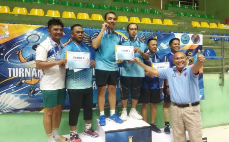 Peringati HANI 2026, 90 Pegawai BNN se-Jabar Unjuk Gigi di Lapangan Bulutangkis: BNNP dan BNNK Sukabumi Sabet Juara Utama