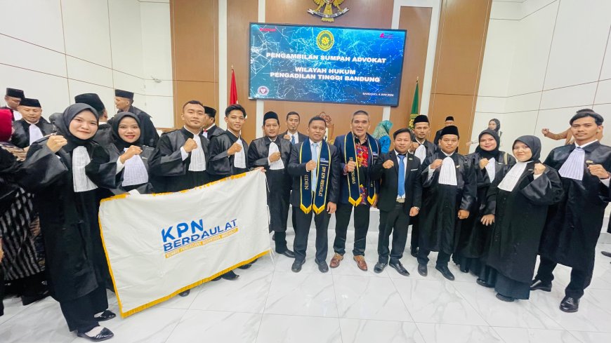 Resmi Disumpah di PT Bandung, Advokat Baru KPN Berdaulat Siap Mengabdi dengan Profesionalisme dan Hati Nurani