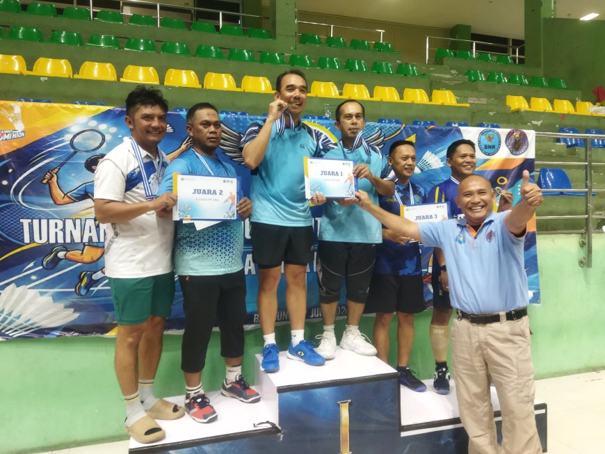 Peringati HANI 2026, 90 Pegawai BNN se-Jabar Unjuk Gigi di Lapangan Bulutangkis: BNNP dan BNNK Sukabumi Sabet Juara Utama