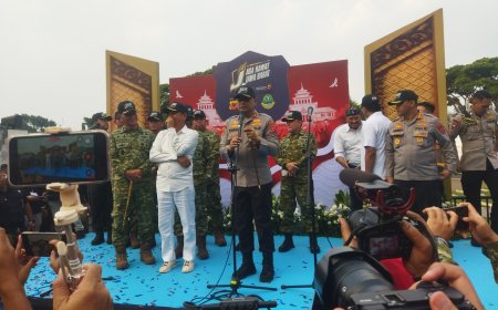 Polda Jabar dan Forkopimda Gelar Apel Kebangsaan 'Jaga Rawat Jawa Barat' di Monumen Perjuangan