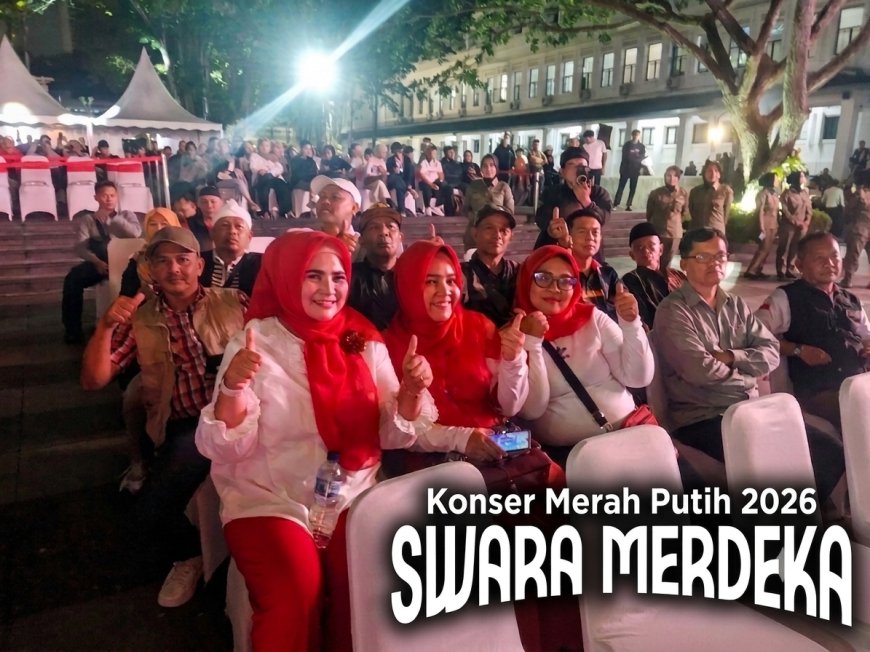 Harmoni Kemerdekaan di Taman Balaikota: Aas Holisoh Hadiri dan Apresiasi Konser Merah Putih 2026 'Swara Merdeka'