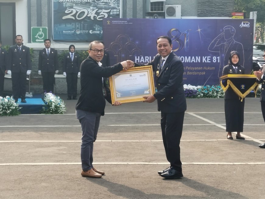 Hari Pengayoman ke-81: Disparbud Jabar Raih Penghargaan Khusus Kemenkum Atas Sinergi Pelayanan dan Perlindungan Kekayaan Intelektual