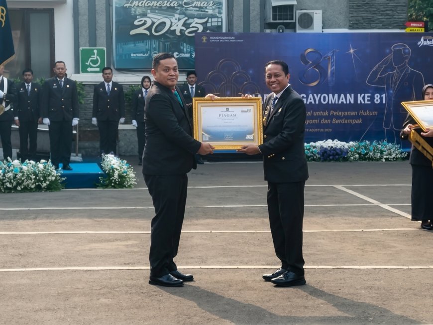 Sinergi Nyata Memberantas Narkoba, BNNP Jabar Terima Penghargaan di Puncak Hari Pengayoman Ke-81